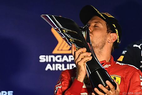 Sebastian Vettel genießt die Rückkehr aufs oberste Treppchen