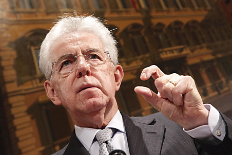 Monti geht an der Spitze der Koalition in die Wahl