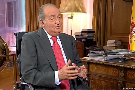 Juan Carlos in einem seiner seltenen TV-Interview